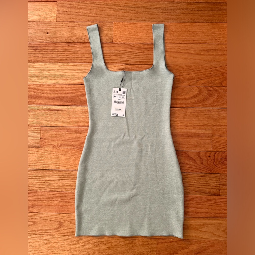 Zara Mini Mint Green Dress - NEW WITH TAGS!!! - Size: Medium